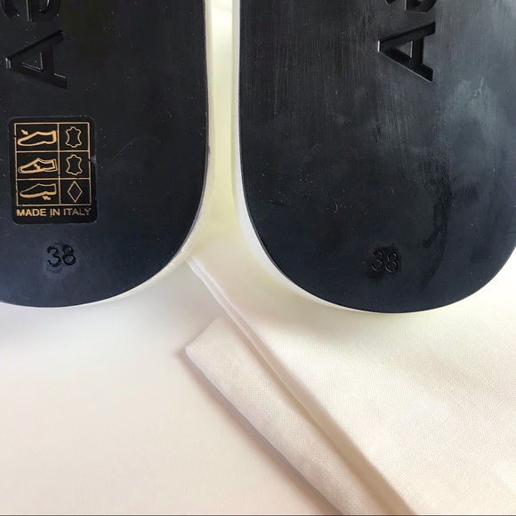 Auth Balenciaga Leather & Rubber Slides White - Picture 6 of 8